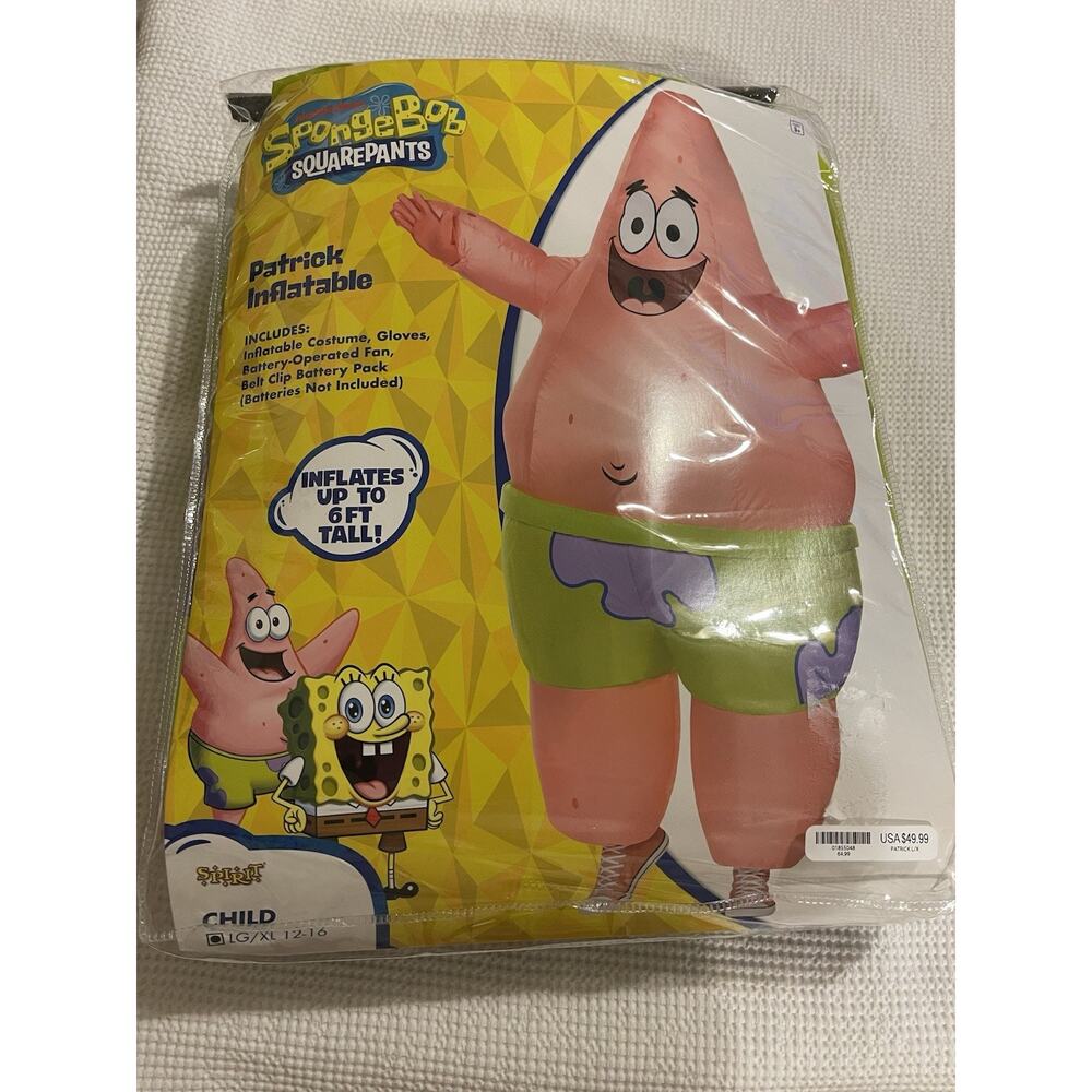 Spongebob Squarepants Patrick Inflatable Spirit Halloween Costume Child XL